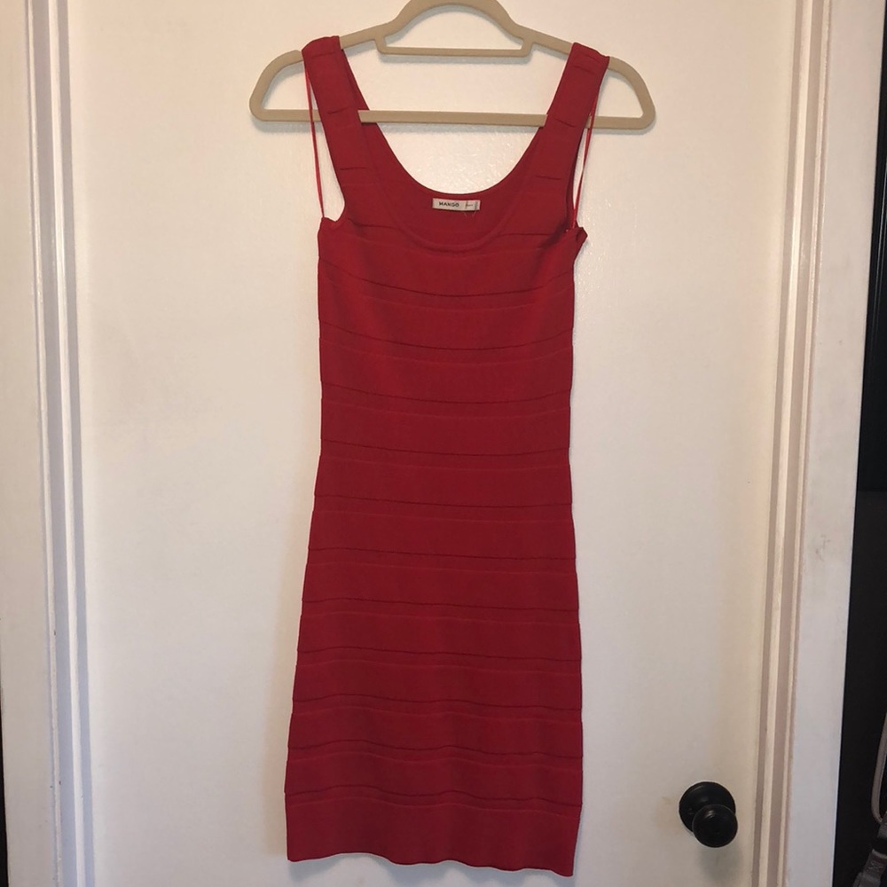 Bright red size medium bodycon like dress